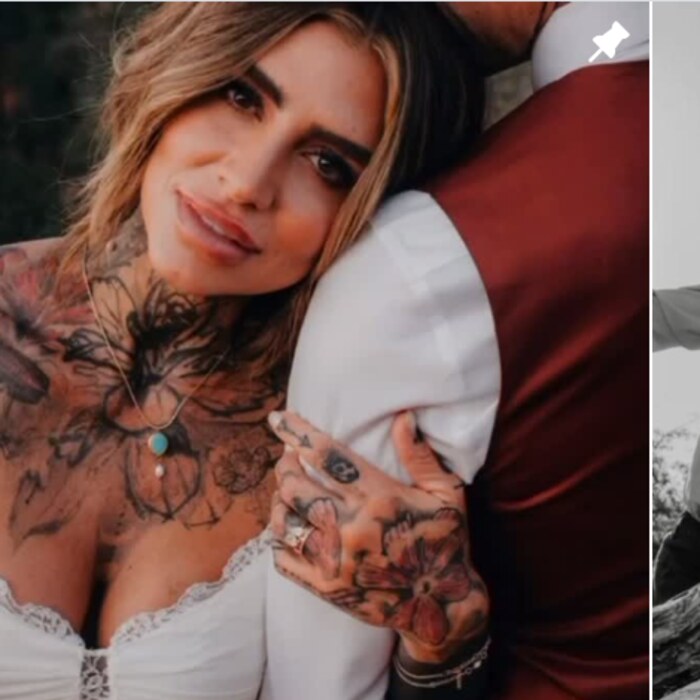 Tattooed bride portrait
